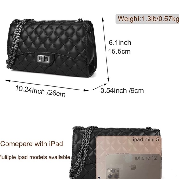 Quilted Shoulder/Clutch Bag - Picture 4 of 6